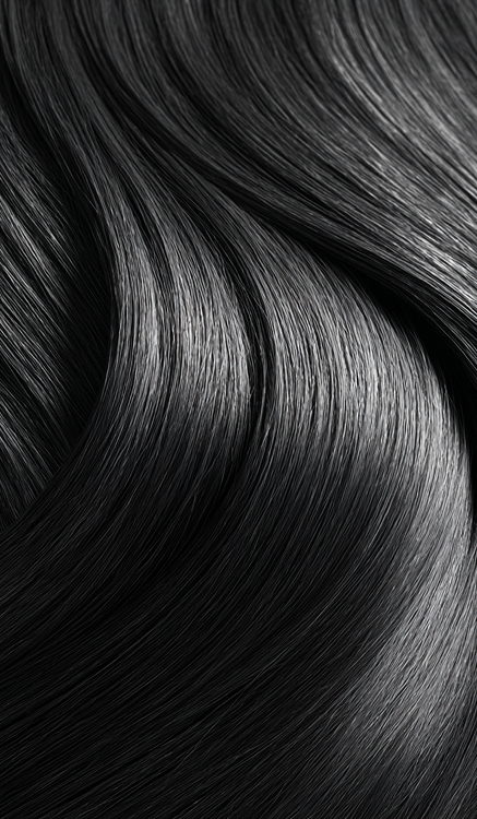 texture de cheveux lisse noir